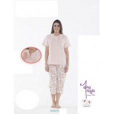 Blusa Aberta  Manga Curta e Corsário